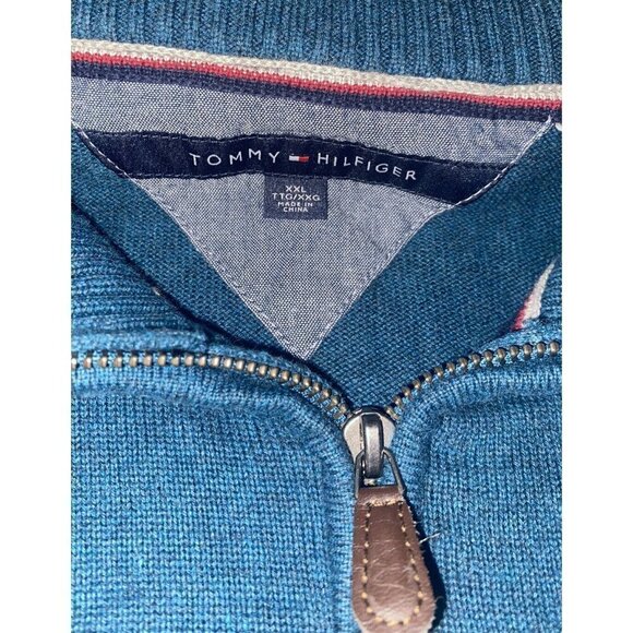 Tommy Hilfiger Mens Sweater Sweatshirt  1/4 Zip 2XL  XXL - Picture 5 of 6
